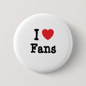 I Liebe Fächer Herzlichkeit personalisiert Button (Vorderseite)