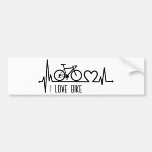 I Liebe Fahrrad Autoaufkleber