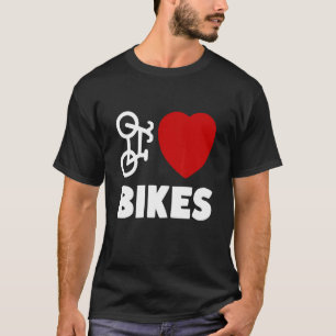 I Liebe Fahrräder Herzradfahrer T-Shirt