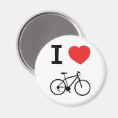 I Liebe Fahrräder Magnet (Vorderseite/Rückseite)