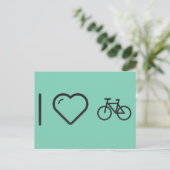I Liebe Fahrräder Postkarte (Stehend Vorderseite)
