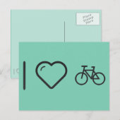 I Liebe Fahrräder Postkarte (Vorne/Hinten)