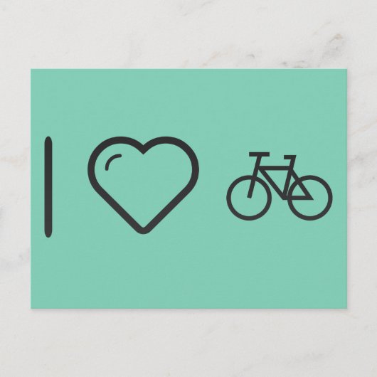 I Liebe Fahrräder Postkarte (Vorderseite)