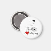 I Liebe Fahrradgeschenke und Bekleidung Magnet (Vorderseite/Rückseite)