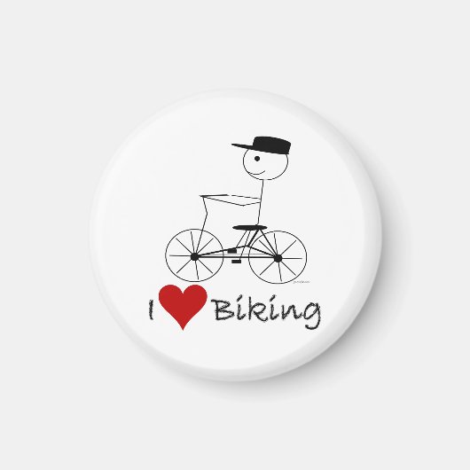 I Liebe Fahrradgeschenke und Bekleidung Magnet (Vorne)