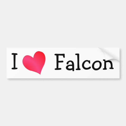 I Liebe Falcon Autoaufkleber (Vorne)
