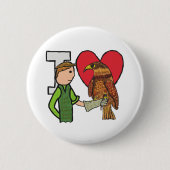 I Liebe Falconry Button (Vorderseite)