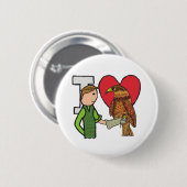 I Liebe Falconry Button (Vorne & Hinten)