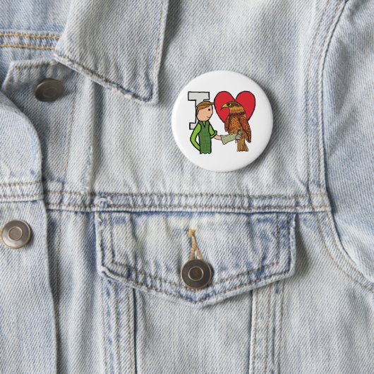 I Liebe Falconry Button (Beispiel)