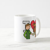 I Liebe Falconry Kaffeetasse (VorderseiteRechts)
