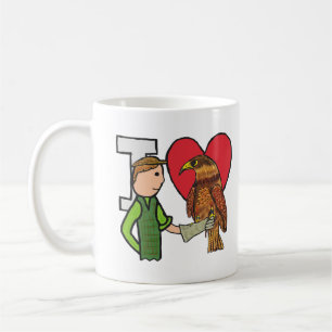 I Liebe Falconry Kaffeetasse