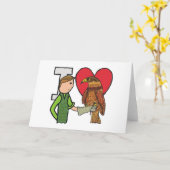 I Liebe Falconry Karte (Gelbe Blume)