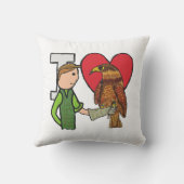 I Liebe Falconry Kissen (Rückseite)