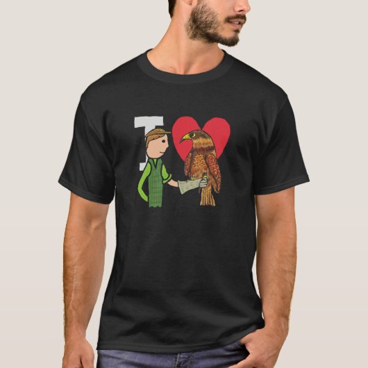I Liebe Falconry T-Shirt (Vorderseite)