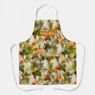 I Liebe Fall Abstrakte Personalisierte Blumenkunst Schürze