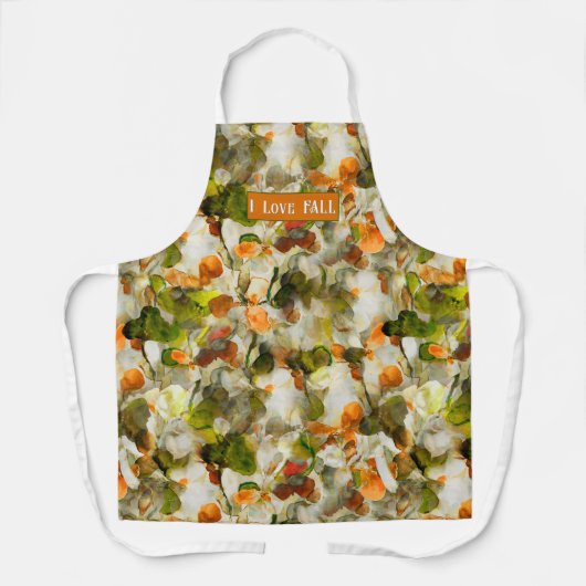 I Liebe Fall Abstrakte Personalisierte Blumenkunst Schürze (Vorderseite)