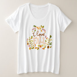 I Liebe Fall Erntedank Frauen Große Größe T-Shirt