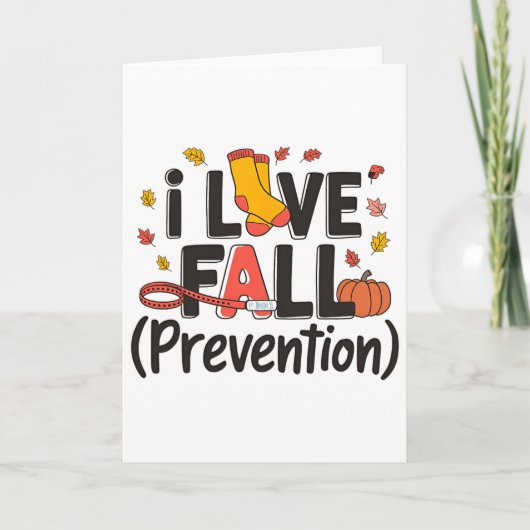 I Liebe Fall Prävention Krankenschwester Retro Ern Karte (Vorderseite)
