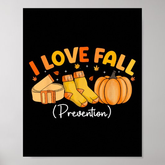I Liebe Fall Prevention Socks Erntedank Physikalis Poster (Vorne)