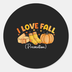 I Liebe Fall Prevention Socks Erntedank Physikalis Runder Aufkleber