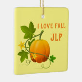 I Liebe Fall Pumpkin Keramikornament (Rechts)