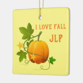 I Liebe Fall Pumpkin Keramikornament (Links)