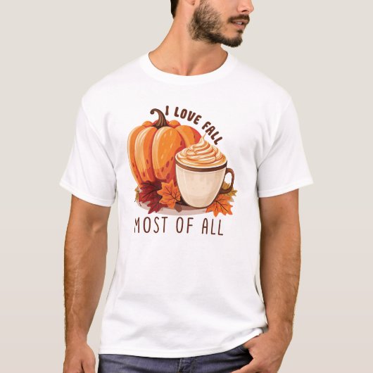 I Liebe Fall - Pumpkin und Pumpkin GewürzLatte T-Shirt (Vorderseite)