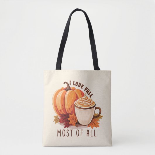 I Liebe Fall - Pumpkin und Pumpkin GewürzLatte Tasche (Vorderseite)