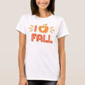 I Liebe Fall Typografie T-Shirt (Vorderseite)
