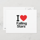 I Liebe Fallende Sterne Postkarte (Vorne/Hinten)
