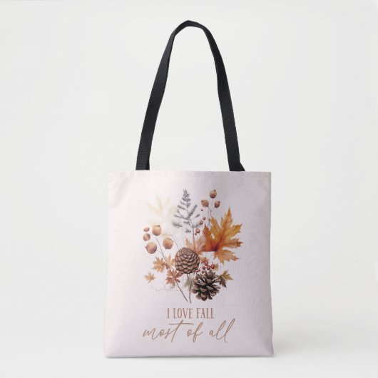 I Liebe fällt am meisten - Blätter Tasche (Vorderseite)