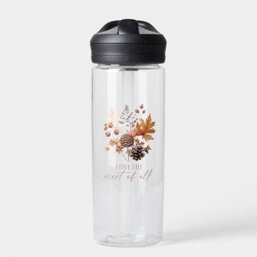 I Liebe fällt am meisten - Blätter Trinkflasche (Vorderseite)