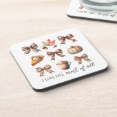 I Liebe fällt am meisten Getränkeuntersetzer (Linke Seite)