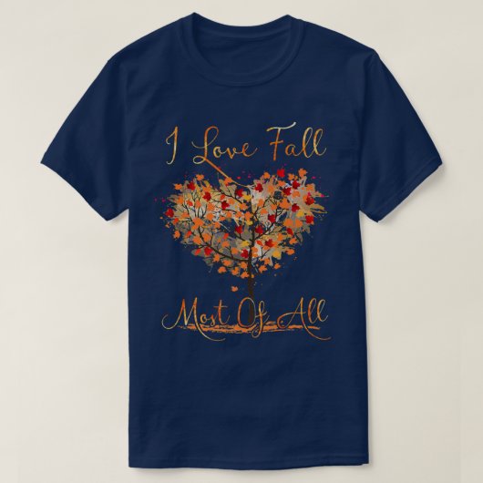 I Liebe fällt am meisten Herbst Herbst Herbst Herb T-Shirt (Design vorne)