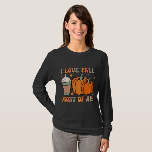 I Liebe fällt am meisten - Herbst T-Shirt (Vorne ganz)