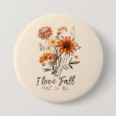 I Liebe fällt am meisten - Herbstblätter Button (Vorderseite)