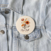 I Liebe fällt am meisten - Herbstblätter Button (Beispiel)