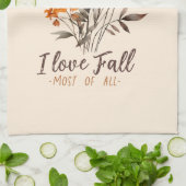 I Liebe fällt am meisten - Herbstblätter Geschirrtuch (Gefaltet)