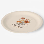 I Liebe fällt am meisten - Herbstblätter Pappteller (Schrägansicht)