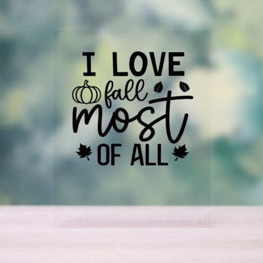 I Liebe fällt am meisten klassischen T - Shirt Acrylschild (Neutral)