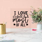 I Liebe fällt am meisten klassischen T - Shirt Acrylschild (Hochzeit)