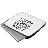 I Liebe fällt am meisten klassischen T - Shirt Laptopschutzhülle (Vorne Knopf)