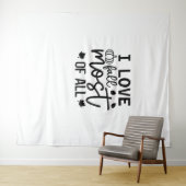 I Liebe fällt am meisten klassischen T - Shirt Wandteppich (Beispiel (Horizontal))