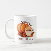 I Liebe fällt am meisten - Latte & Herbst Vibes Kaffeetasse (Links)