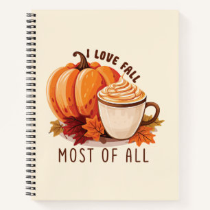 I Liebe fällt am meisten - Latte & Herbst Vibes Notizblock