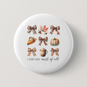 I Liebe fällt am meisten von allen Herbst Saison E Button