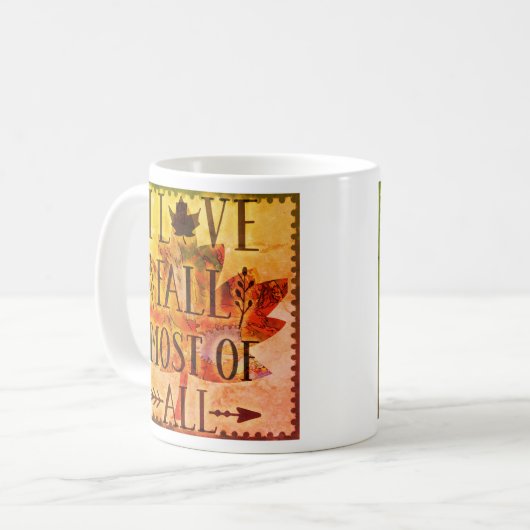 I Liebe fällt am meisten von allen Herbstleaf Kaffeetasse (Vorderseite Links)