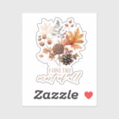 I Liebe fällt die meisten Blätter Aufkleber (Blatt)