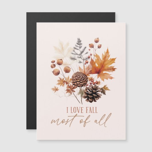 I Liebe fällt die meisten Blätter Magnetkarte (Vorne/Hinten)