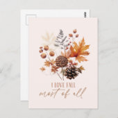 I Liebe fällt die meisten Blätter Postkarte (Vorne/Hinten)